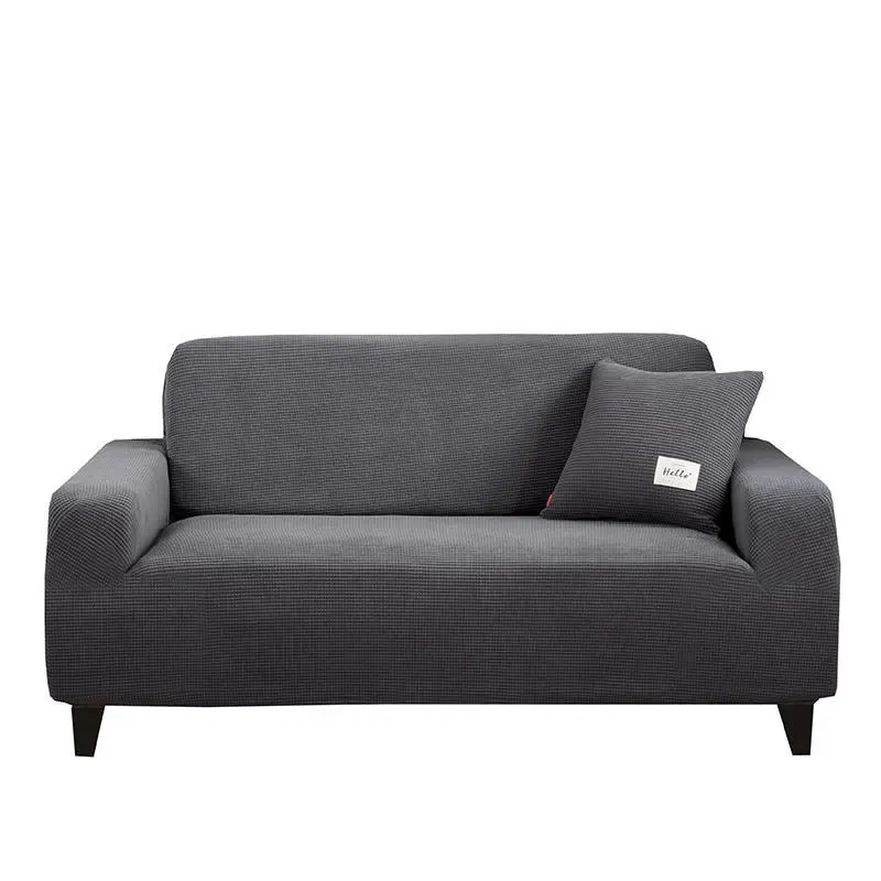 Light Gray Elastic Sofa Cover Full Set Dustproof