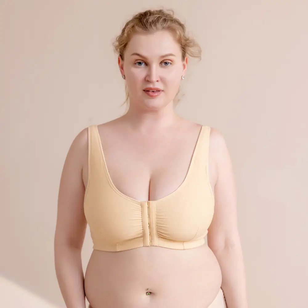 Plus Size Cotton Bra with Thick Straps for Daily Wear