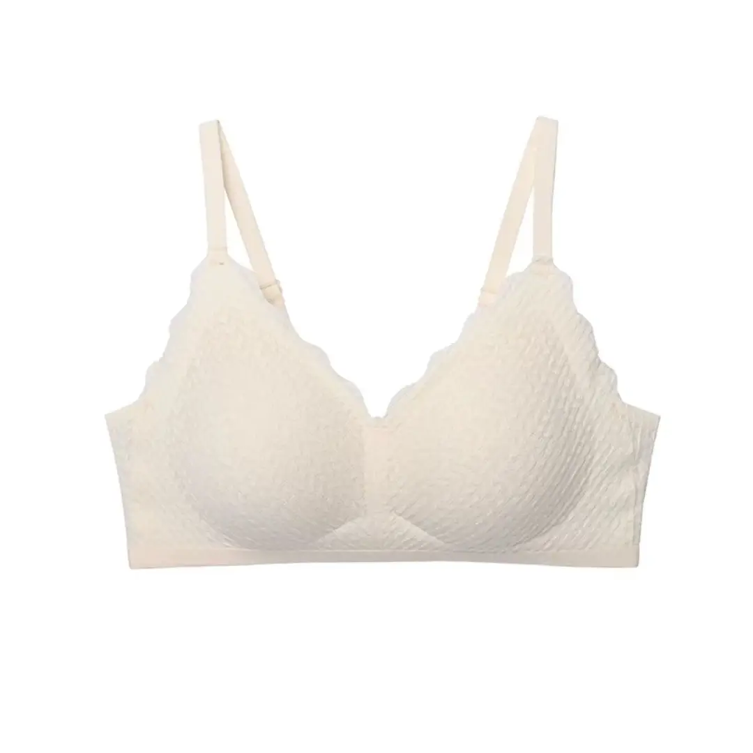White Lace Non-Sense Bra for Women, Breathable & Cool