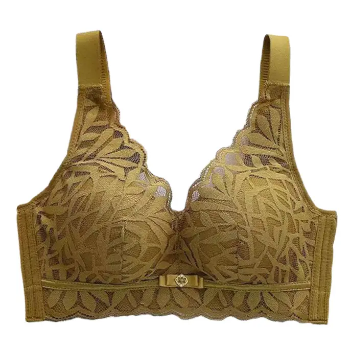 Ginger Yellow Lace Bra for Small Busts