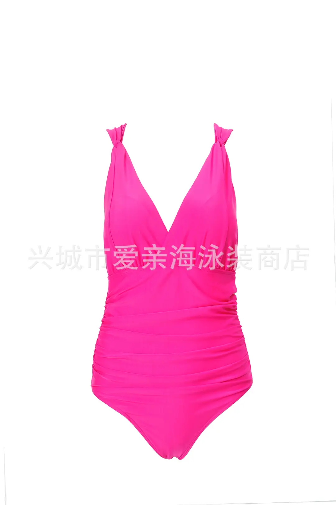 Women One-Piece Swimsuit Rose Red Slim Fit Large