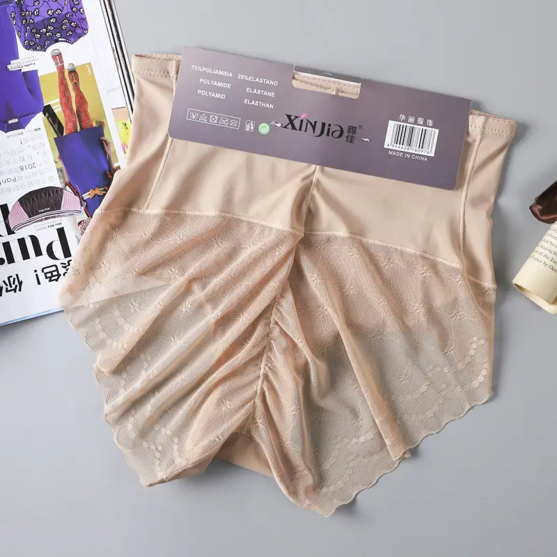 Women Ice Silk Postpartum Shaping Pants Black Plus Size