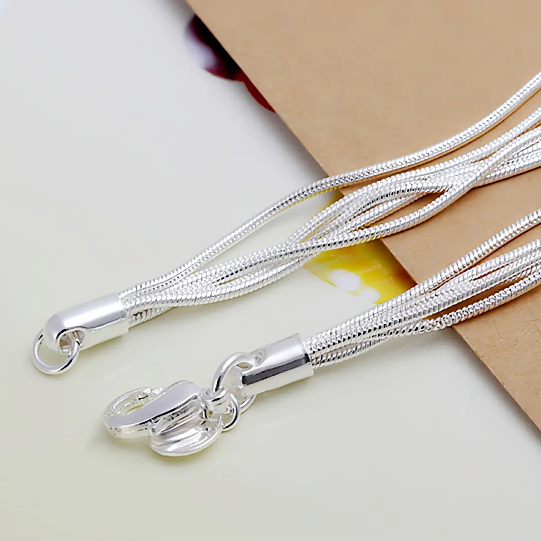 Silver Plated Five Heart Bracelet for Women