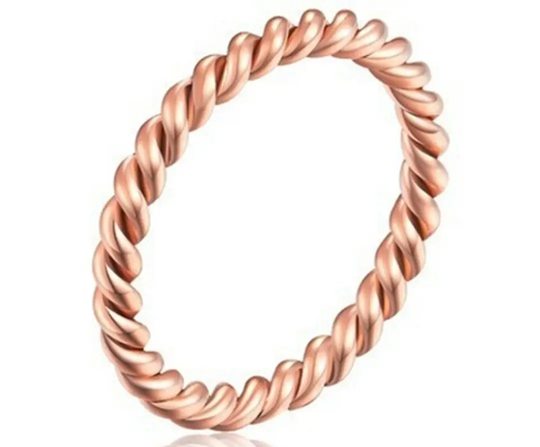 Rose Gold Twist Ring for Women Daily Wear