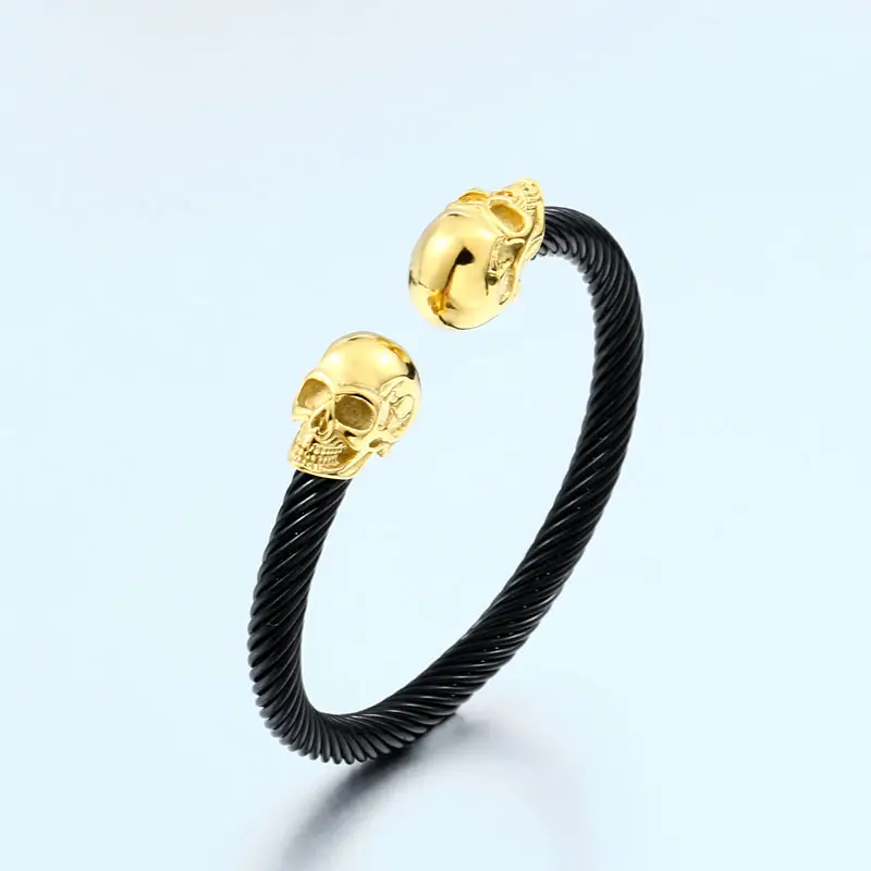 Skull Tied Bracelet Titanium Steel for Men