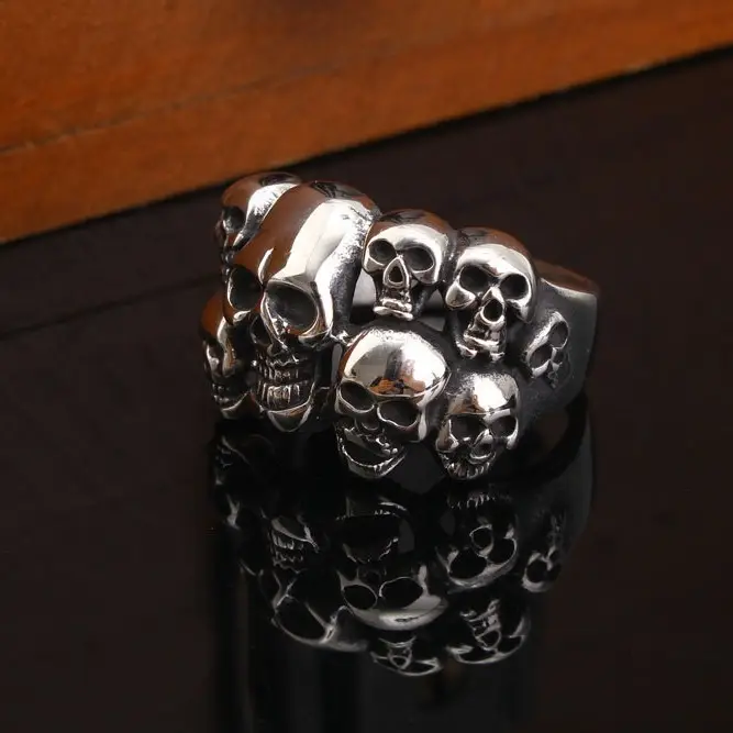 Titanium Skull Ring for Men, Durable & Lightweight