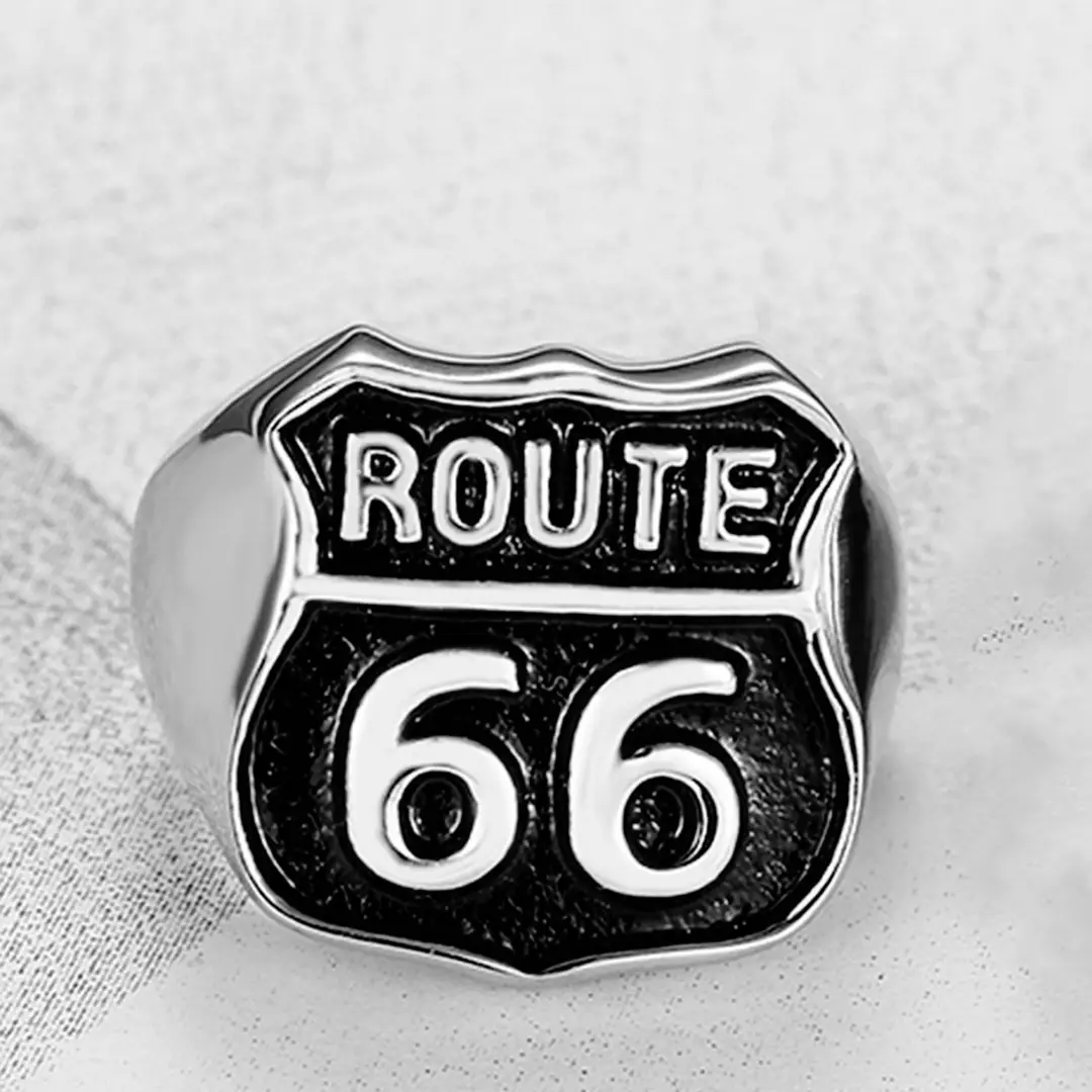 Route 66 Titanium Steel Ring for Men