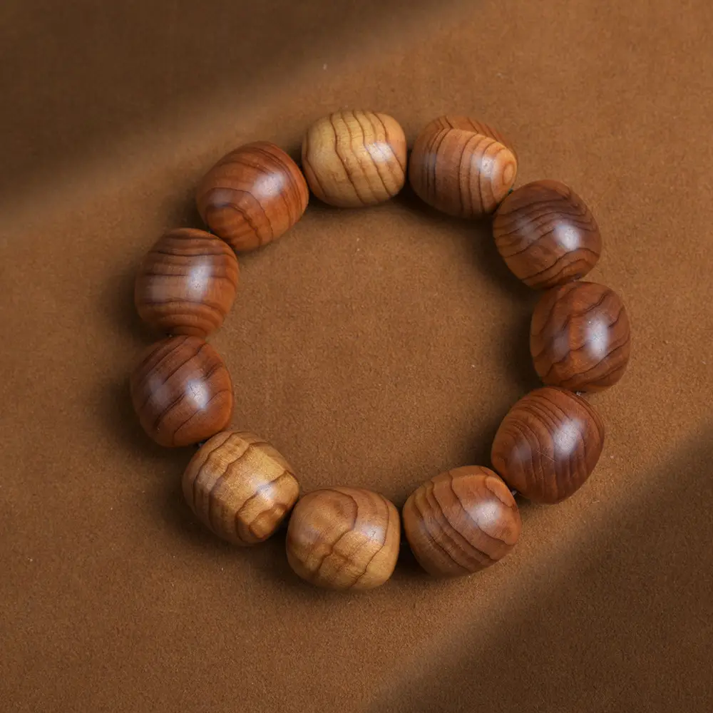崖柏陈化枣珠 Bracelet for Men Women Daily Wear