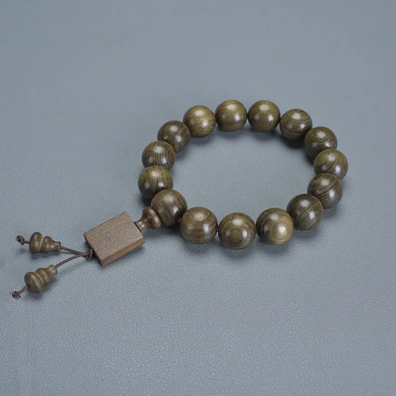 Golden Silk Nanmu Bracelet for Men Women