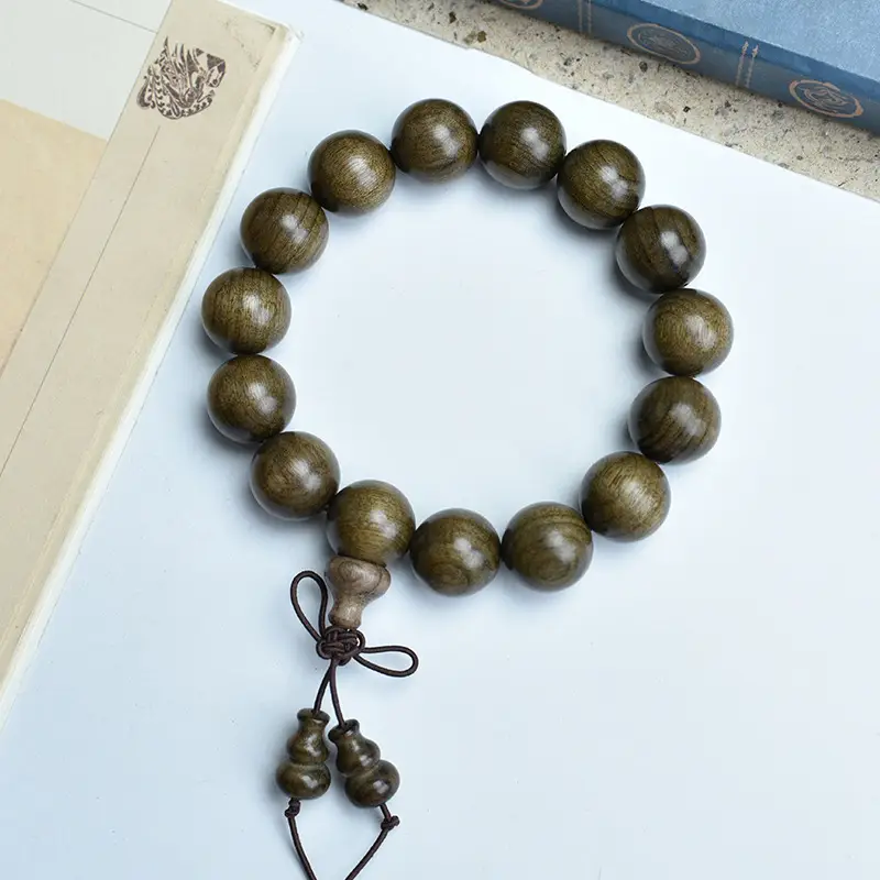 Golden Silk Nanmu Bracelet for Men Women