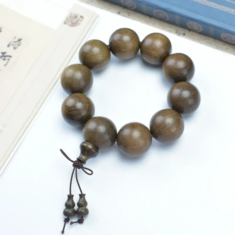 Golden Silk Nanmu Bracelet for Men Women