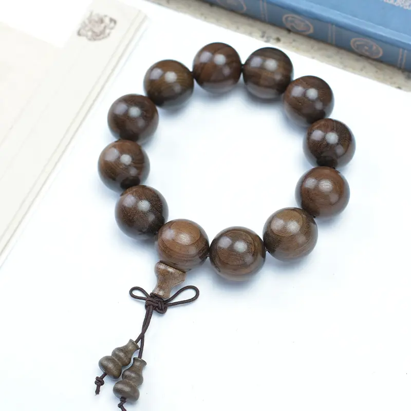 Golden Silk Nanmu Bracelet for Men Women