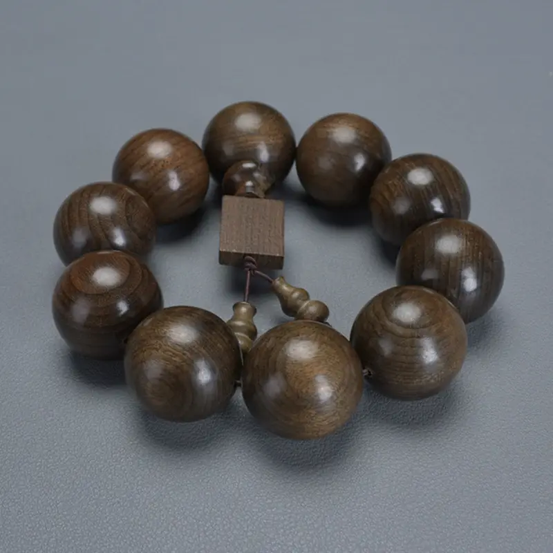 Golden Silk Nanmu Bracelet for Men Women