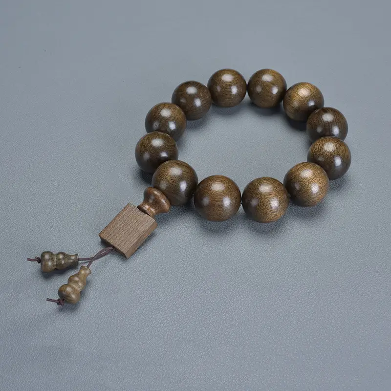 Golden Silk Nanmu Bracelet for Men Women