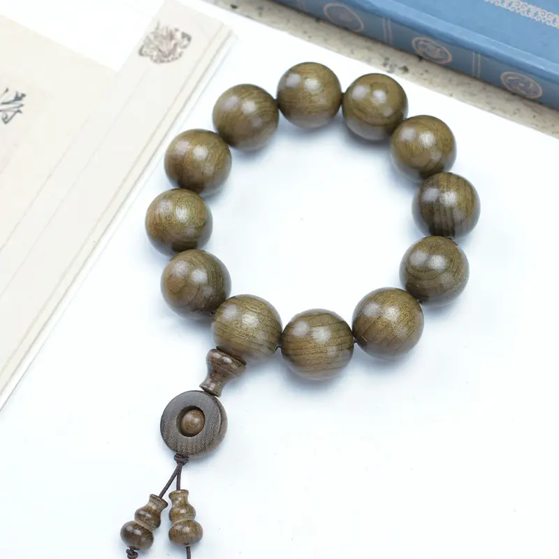 Golden Silk Nanmu Bracelet for Men Women