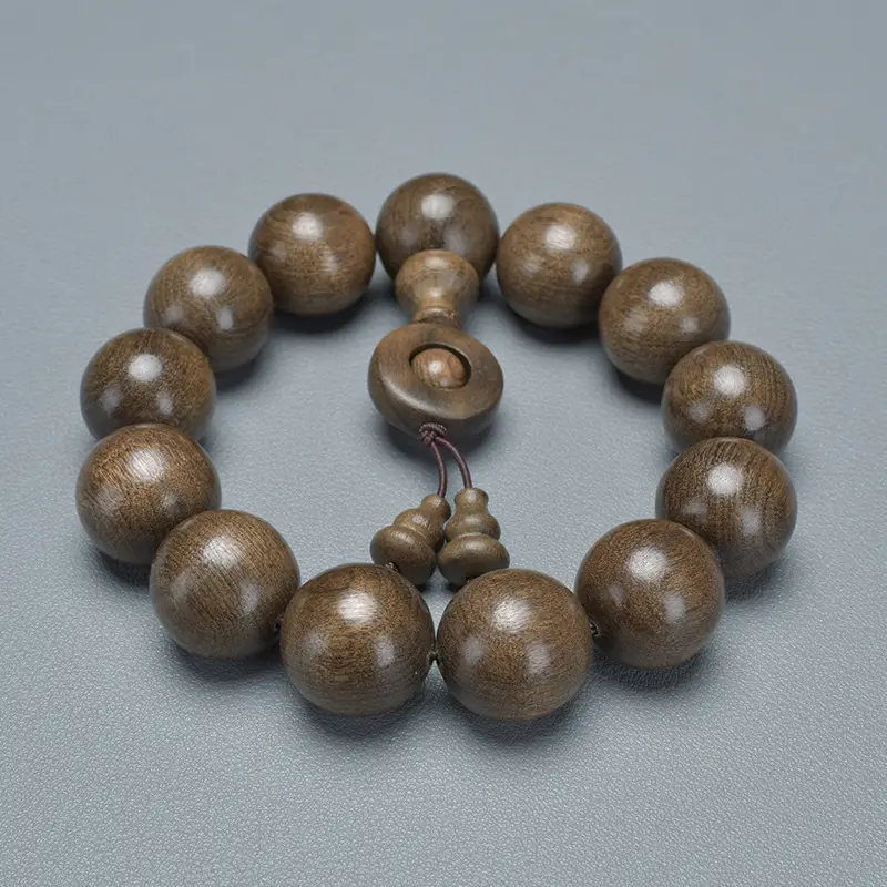 Golden Silk Nanmu Bracelet for Men Women