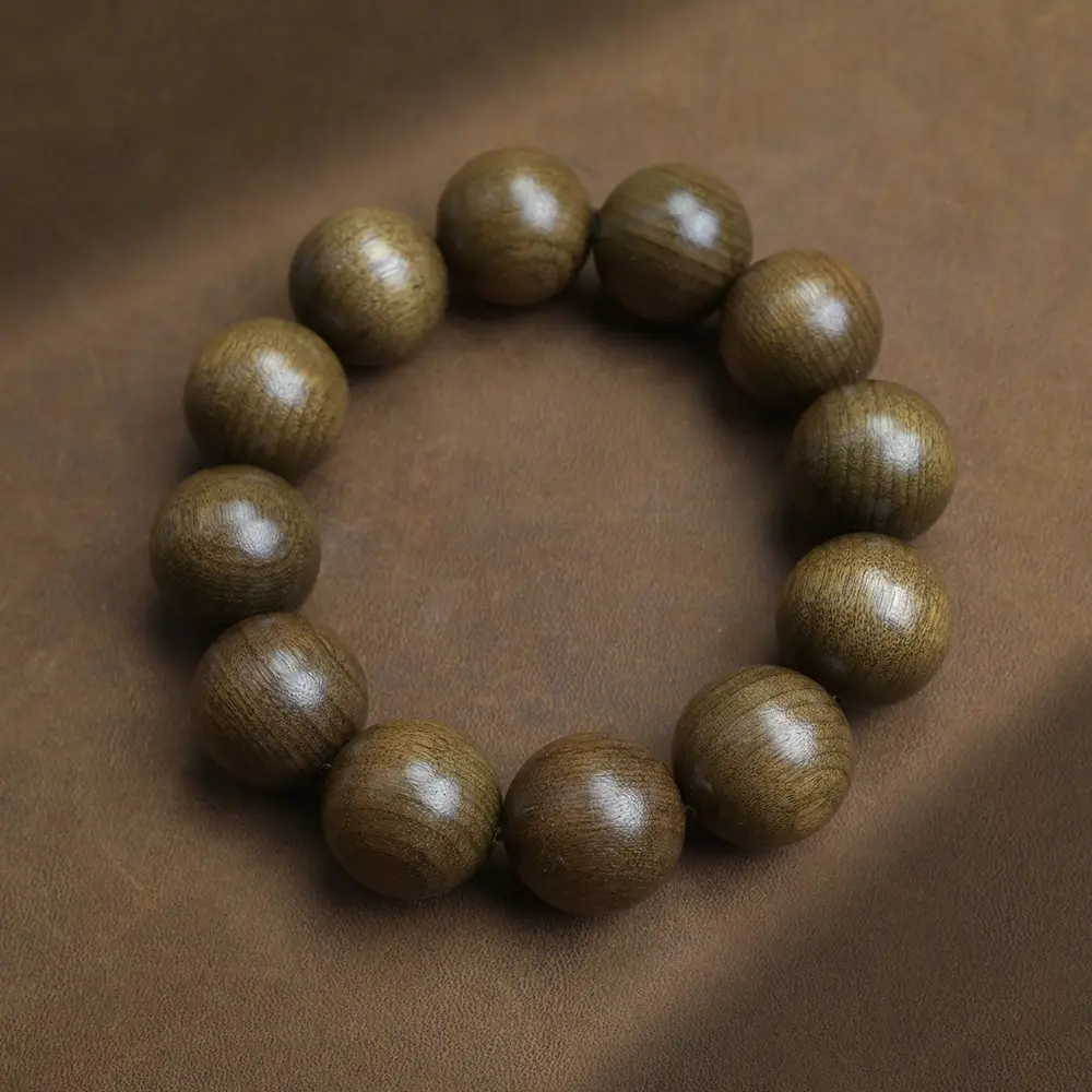 Golden Silk Nanmu Bracelet for Men Women