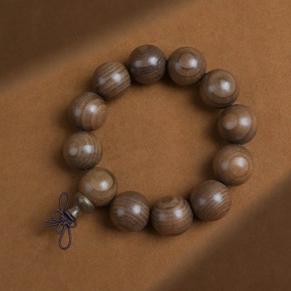 Golden Silk Nanmu Bracelet for Men Women