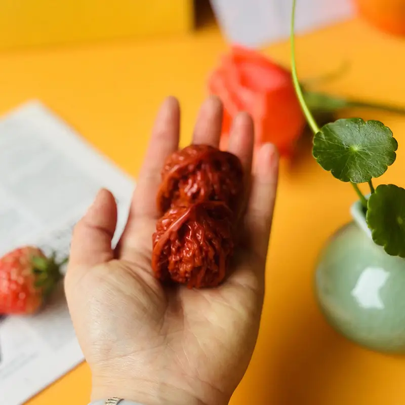 Rudraksha Bracelet Red Toad Back Yellow Center