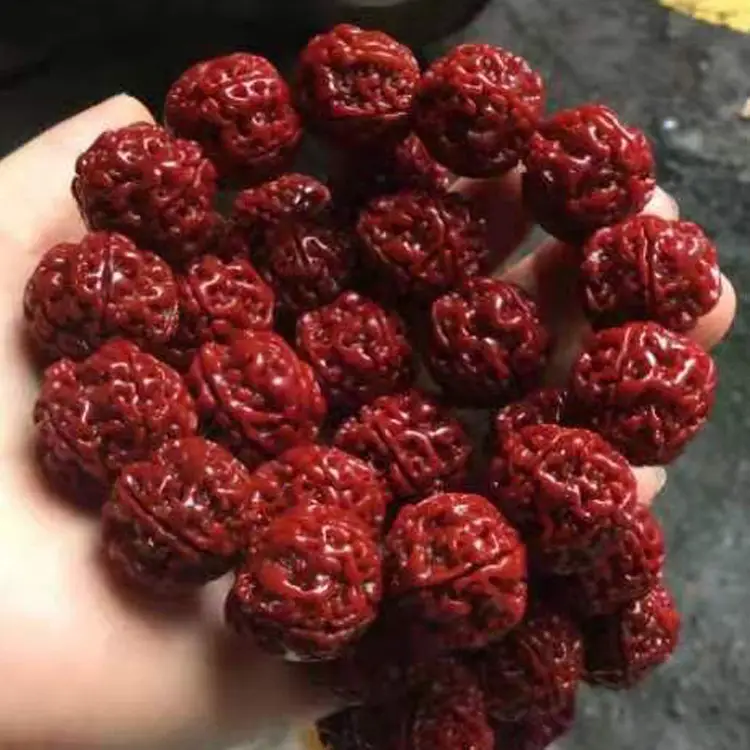 Rudraksha Bracelet Red Yellow Beads for Men Women