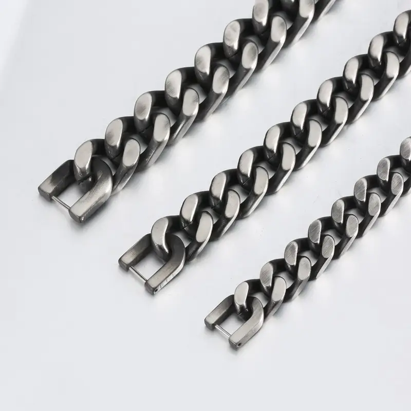 Titanium Steel Bracelets Retro Four-Sided Grinding