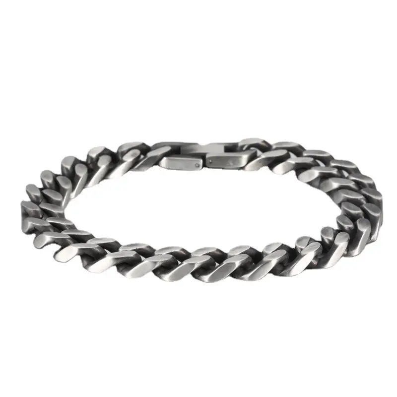 Titanium Steel Bracelets Retro Four-Sided Grinding