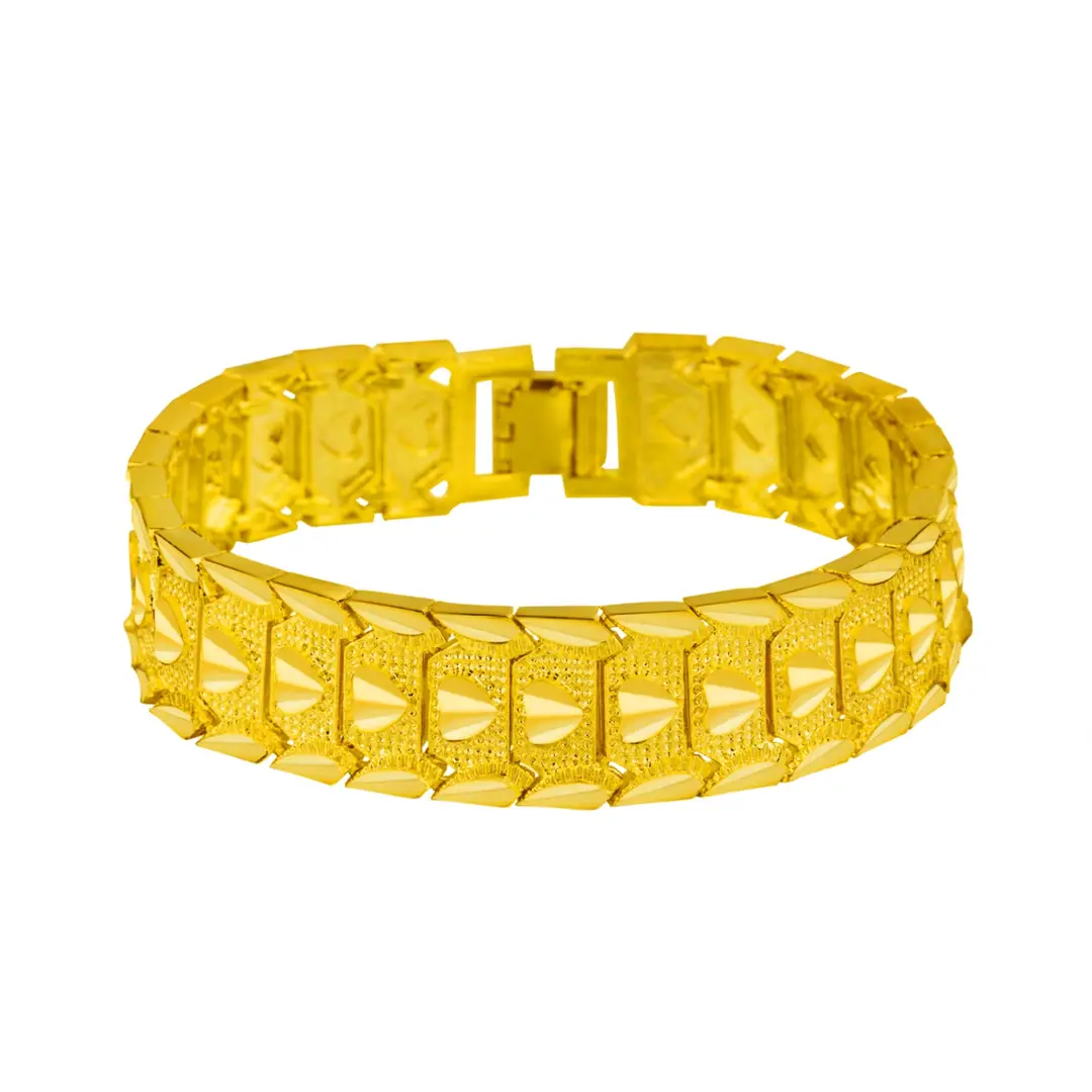 Gold Heart Shaped Bracelet for Women 20.5cm