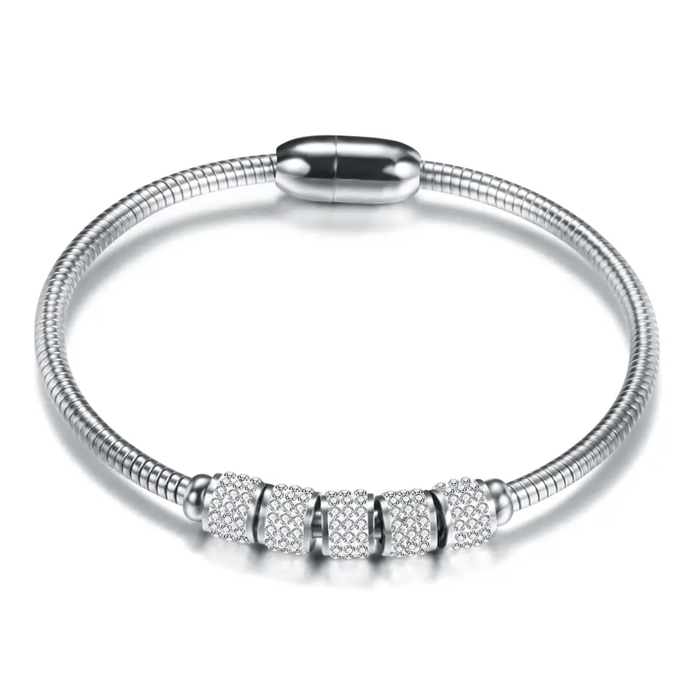 18K Gold Plated Crystal Buckle Bracelet for Women