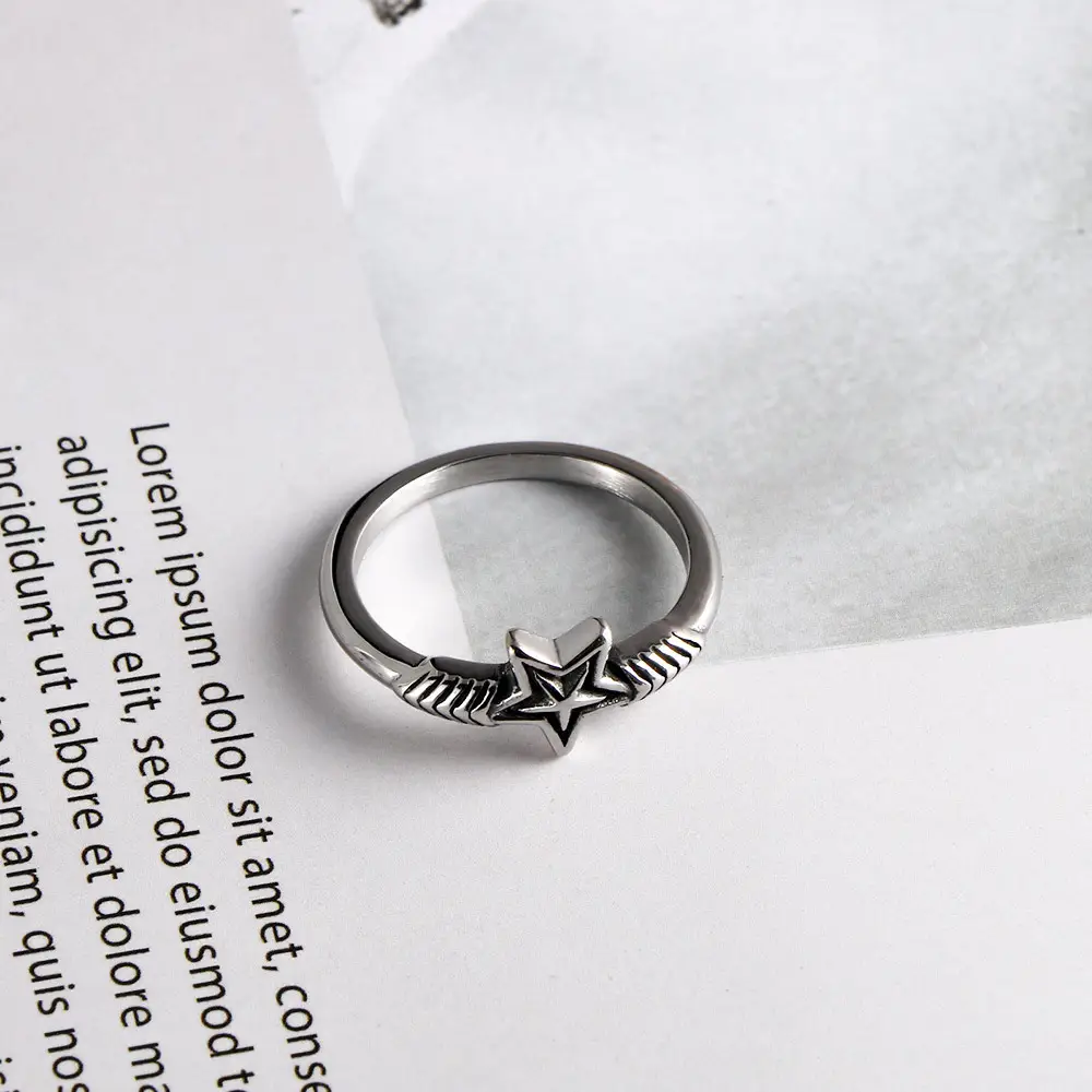 Stylish Star Wing Ring for Men Women