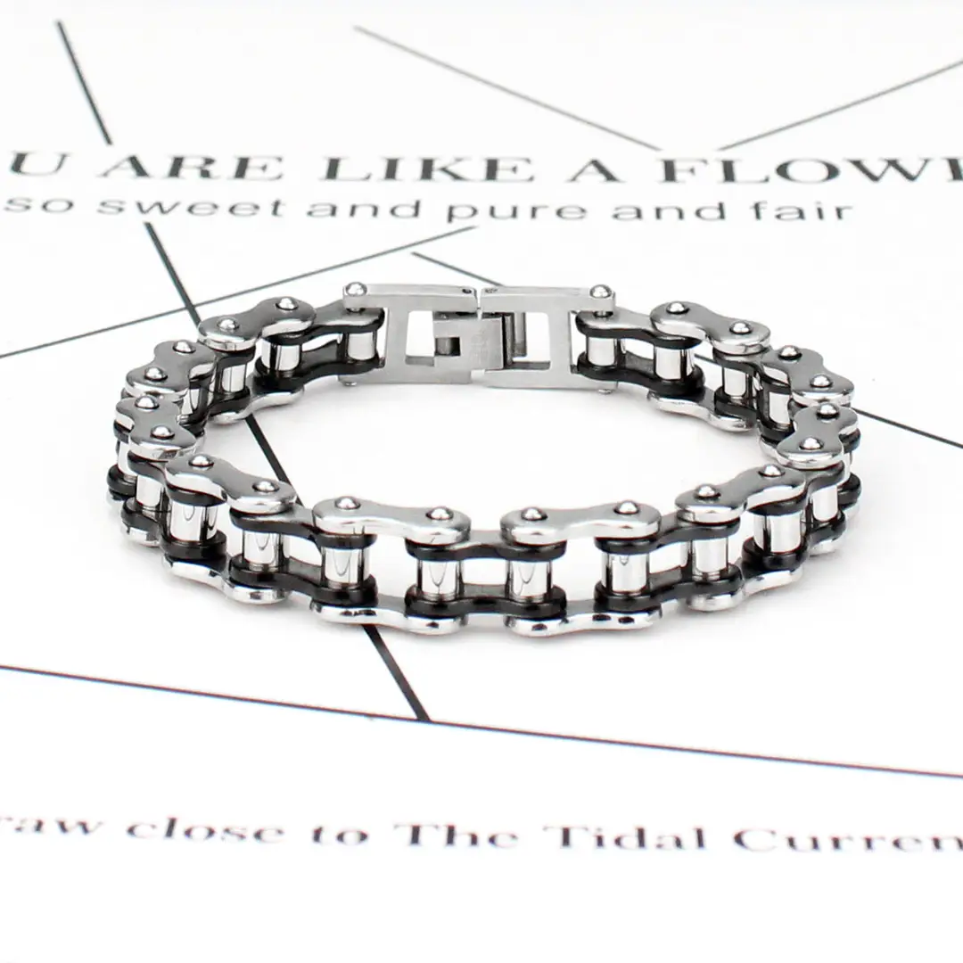 Inter-Gold Motorcycle Chain Bracelet for Men