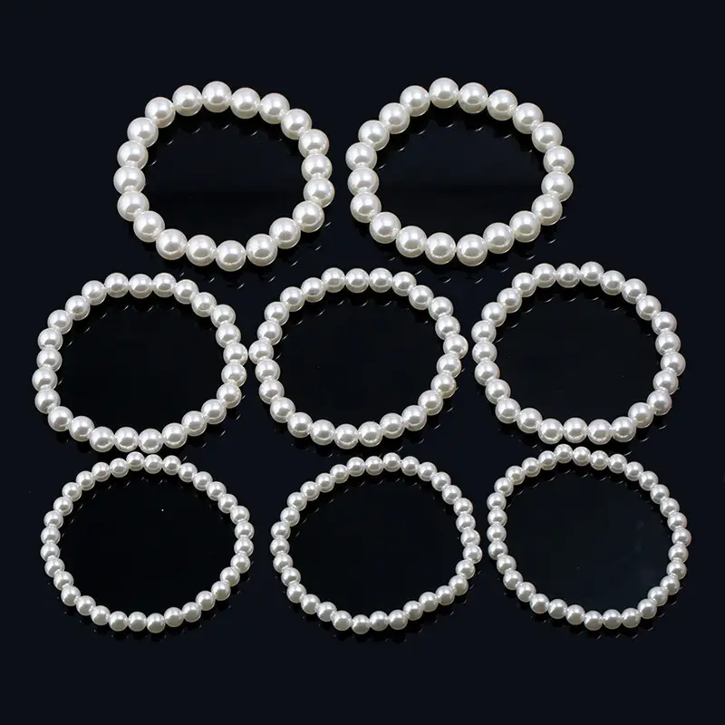 Multi Layer Pearl Bracelet Beige Luxury Pakistani Women