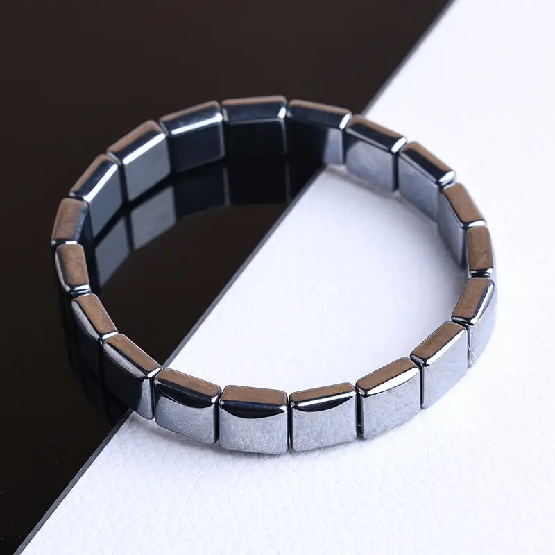Modern Geometric Silver Bracelet for Men Women