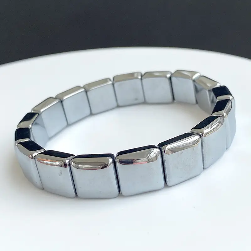 Modern Geometric Silver Bracelet for Men Women