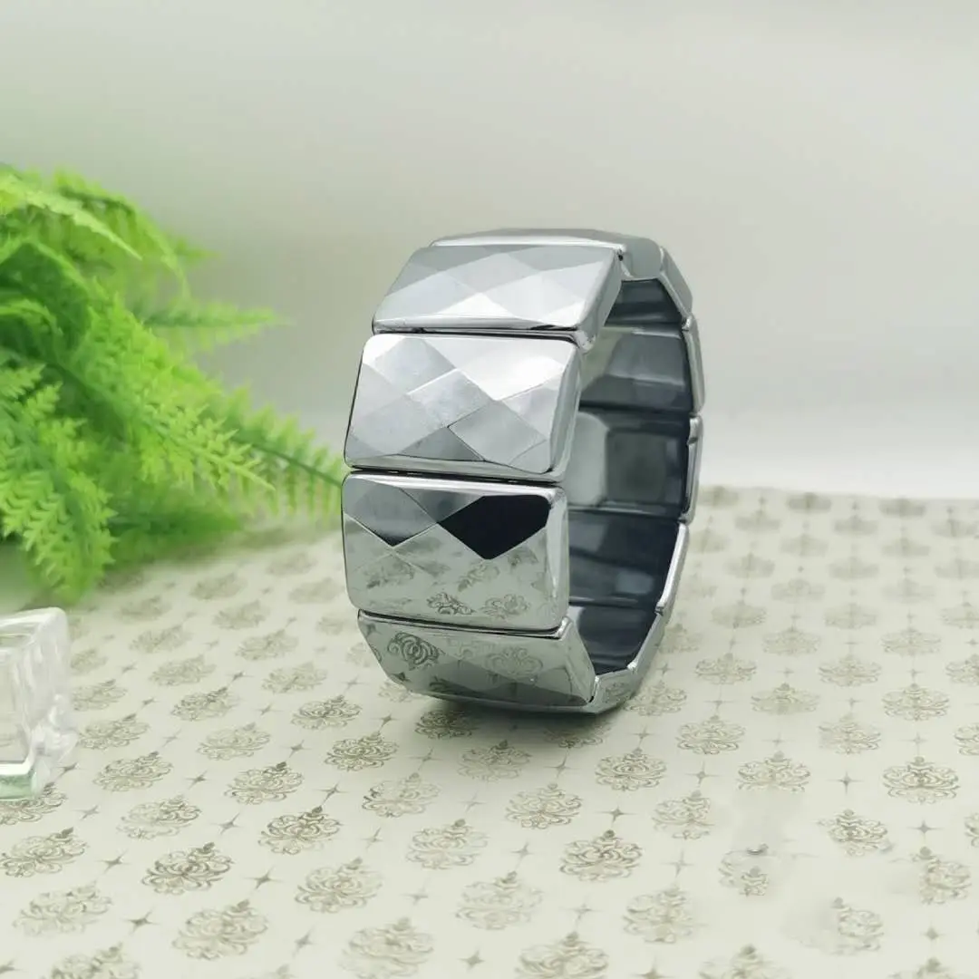 Modern Geometric Silver Bracelet for Men Women