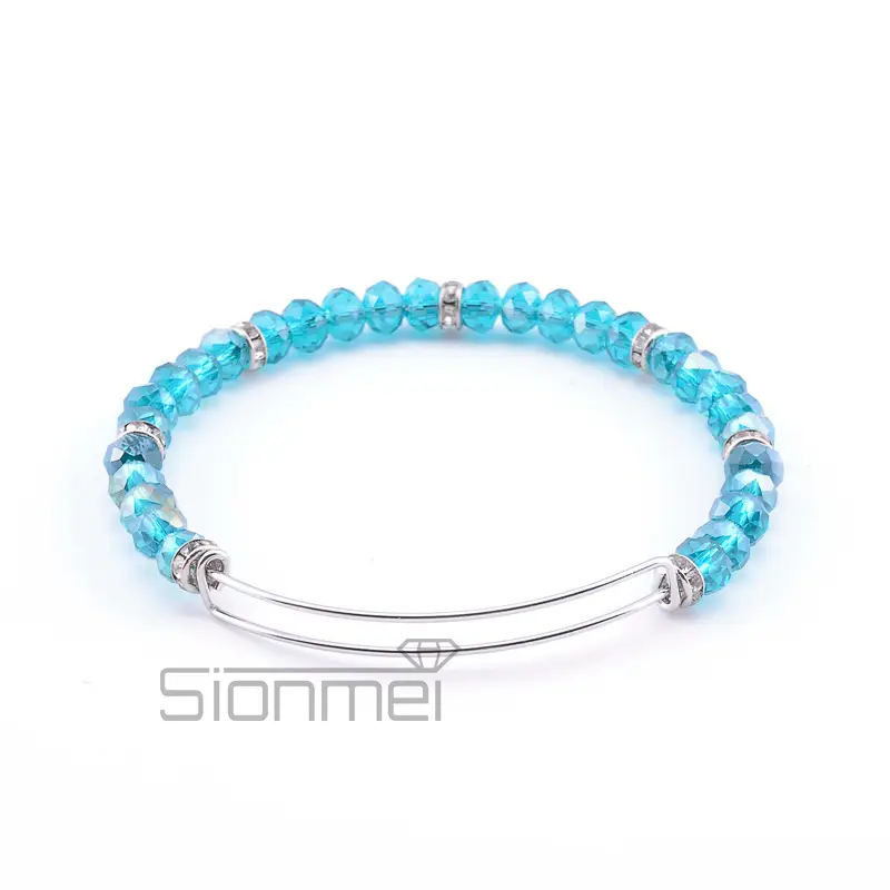 Purple Crystal Push-Pull Bracelet for Women