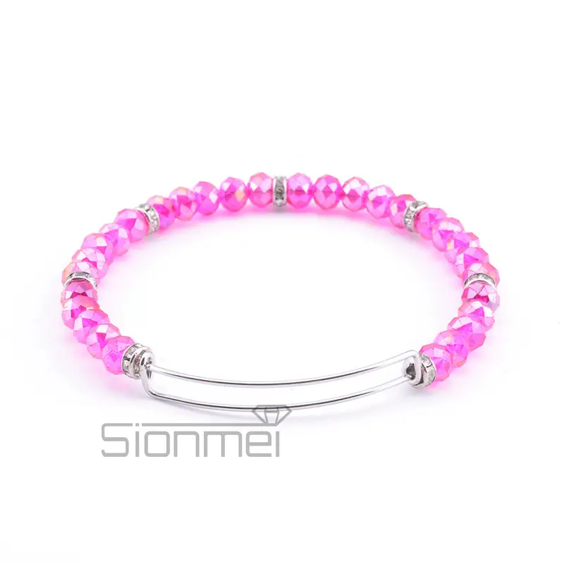 Purple Crystal Push-Pull Bracelet for Women