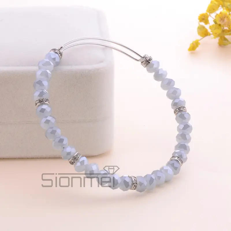 Purple Crystal Push-Pull Bracelet for Women