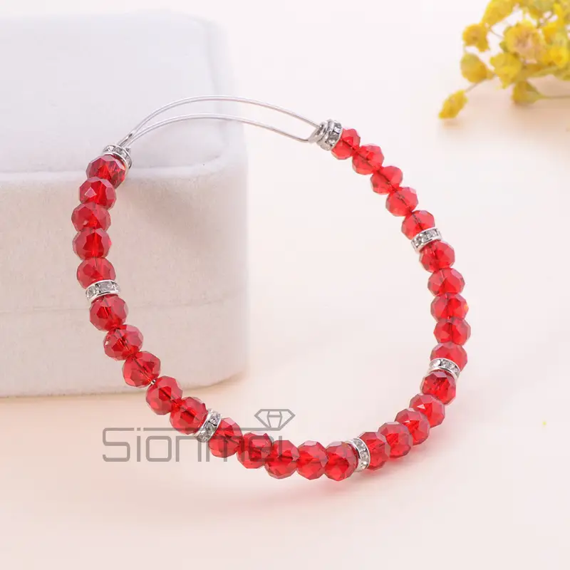 Purple Crystal Push-Pull Bracelet for Women