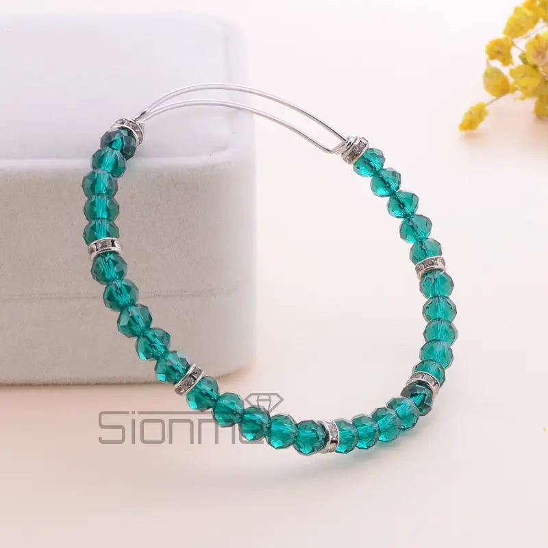 Purple Crystal Push-Pull Bracelet for Women