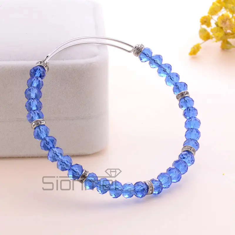 Purple Crystal Push-Pull Bracelet for Women