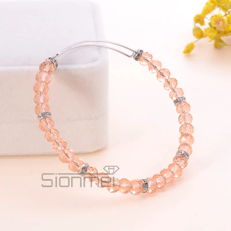 Purple Crystal Push-Pull Bracelet for Women