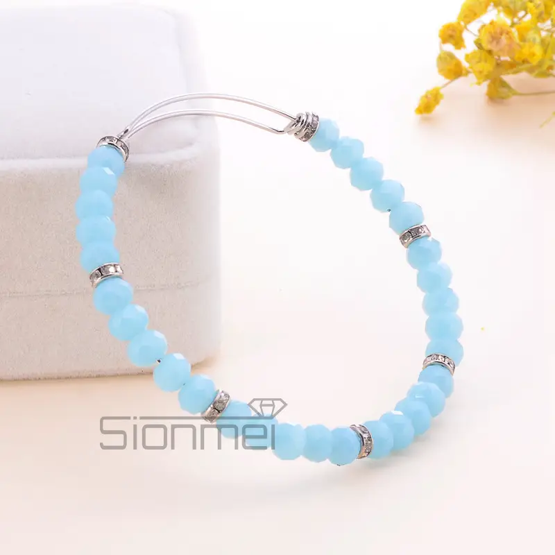 Purple Crystal Push-Pull Bracelet for Women