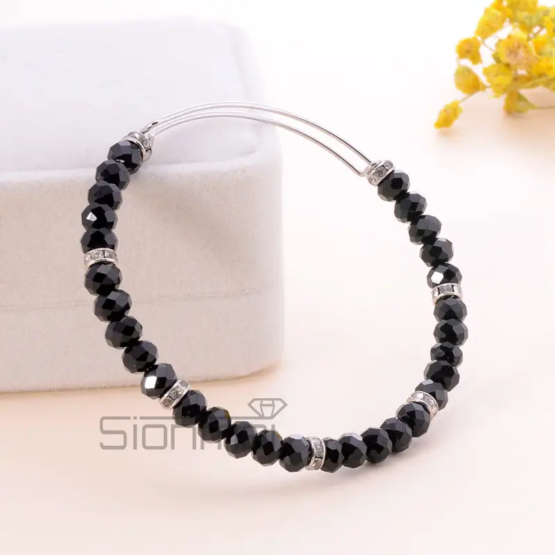 Purple Crystal Push-Pull Bracelet for Women