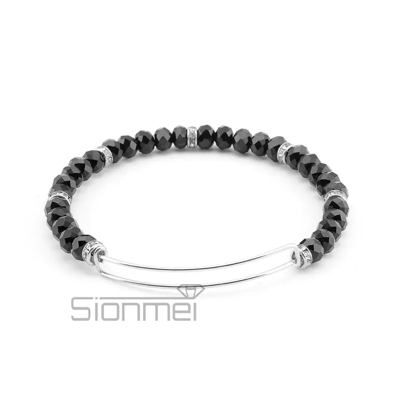 Purple Crystal Push-Pull Bracelet for Women
