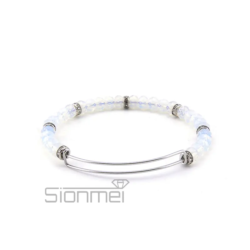 Purple Crystal Push-Pull Bracelet for Women
