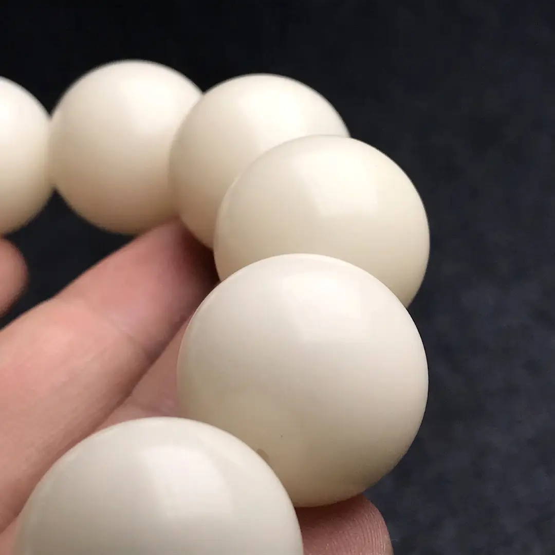 White Bodhi Root Bracelet for Daily Wear & Spiritual Peace