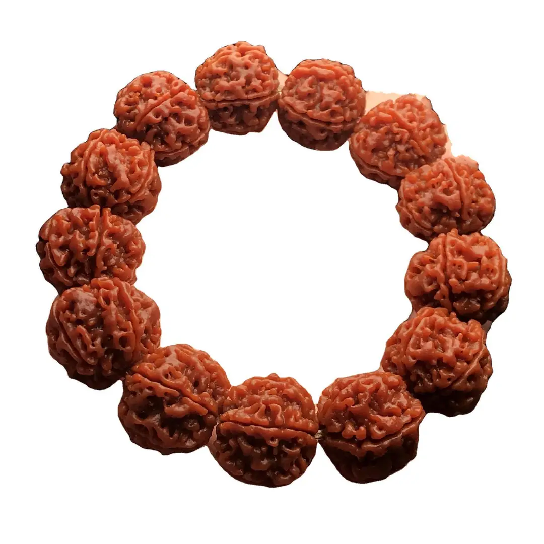 Red Five-Petal Handcrafted Bracelet for Men Women