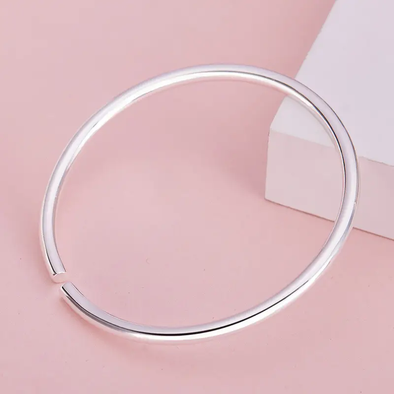 Silver Plated Open End Bracelet for Women