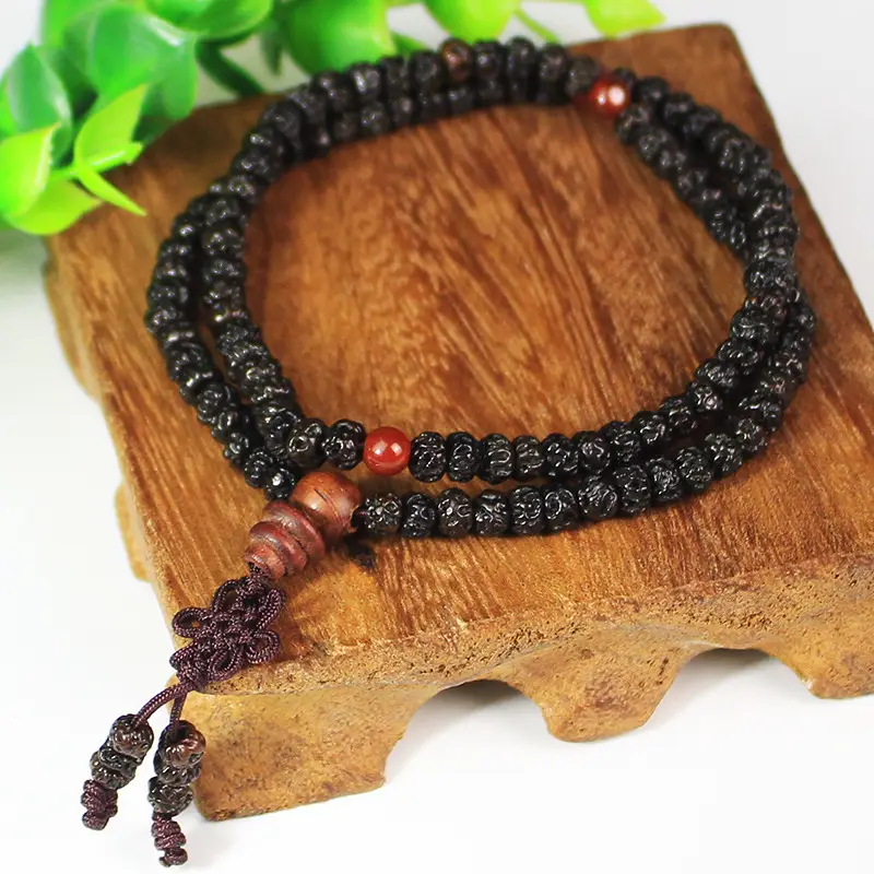 Ruyi Bodhi Bracelet Coffee Agate Turquoise Tassel