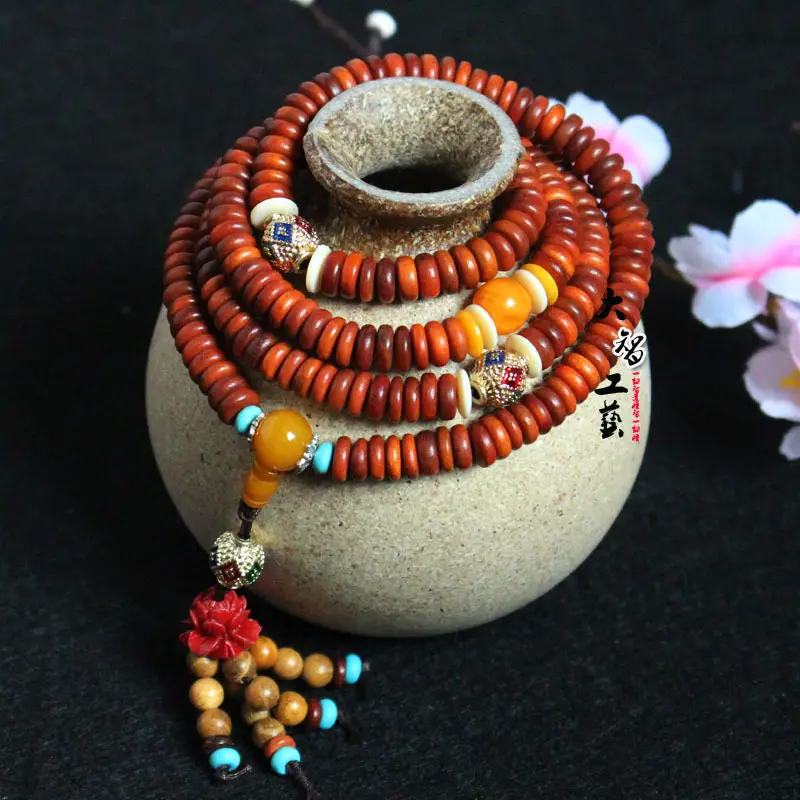 Blood Dragon Wood Mala for Daily Prayer & Fashion